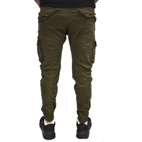 JEANS CARGO ME ΚΟΡΔΟΝΙ  JEANS ARMY GREEN 18 TONY BACKER