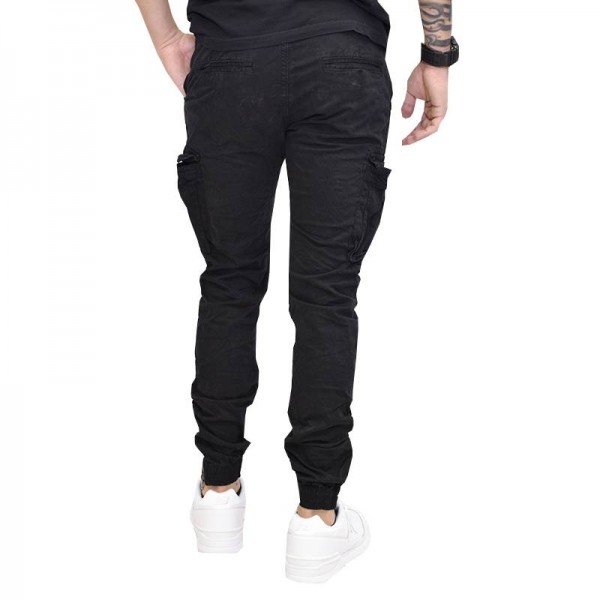 AL FRANCO JEANS CARGO BLACK KS22-95FS    