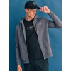 FUNKY BUDDHA Ανδρική φούτερ ζακέτα με κουκούλα  FBM012-001-06 DK GREY