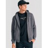 FUNKY BUDDHA Ανδρική φούτερ ζακέτα με κουκούλα  FBM012-001-06 DK GREY
