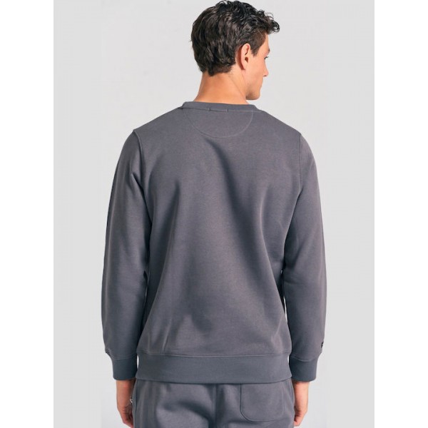 FUNKY BUDDHAΑνδρικό φούτερ με τυπωμένο logo - The essentials FBM012-003-06 DK GREY FUNKY BUDDHAΑνδρικό φούτερ με τυπωμένο logo - The essentials FBM012-003-06 DK GREY
