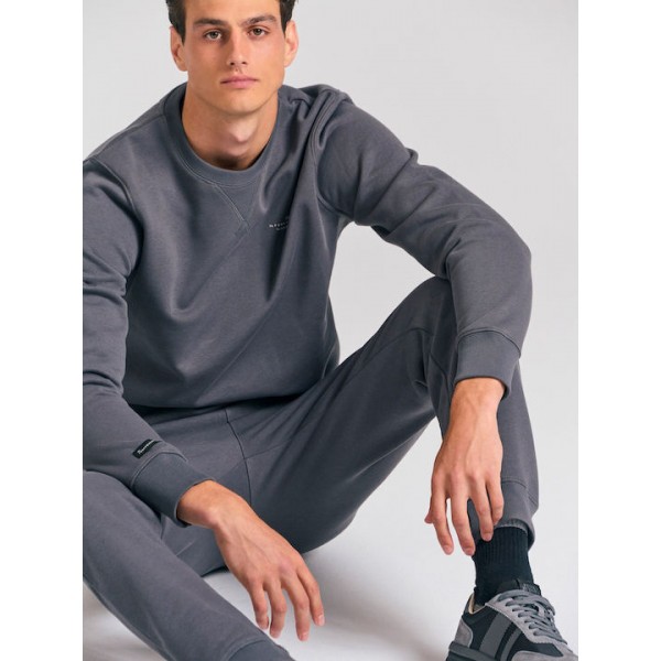 FUNKY BUDDHAΑνδρικό φούτερ με τυπωμένο logo - The essentials FBM012-003-06 DK GREY FUNKY BUDDHAΑνδρικό φούτερ με τυπωμένο logo - The essentials FBM012-003-06 DK GREY