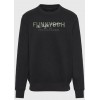 FUNKY BUDDHA Ανδρικό φούτερ λαιμόκοψη με τυπωμένο logo FBM012-007-06 BLACK