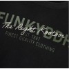 FUNKY BUDDHA Ανδρικό φούτερ λαιμόκοψη με τυπωμένο logo FBM012-007-06 BLACK