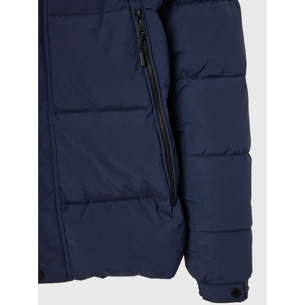 FUNKY BUDDHA Ανδρικό puffer μπουφάν με κουκούλα FBM012-031-01 BLUE FUNKY BUDDHA Ανδρικό puffer μπουφάν με κουκούλα FBM012-031-01 BLUE