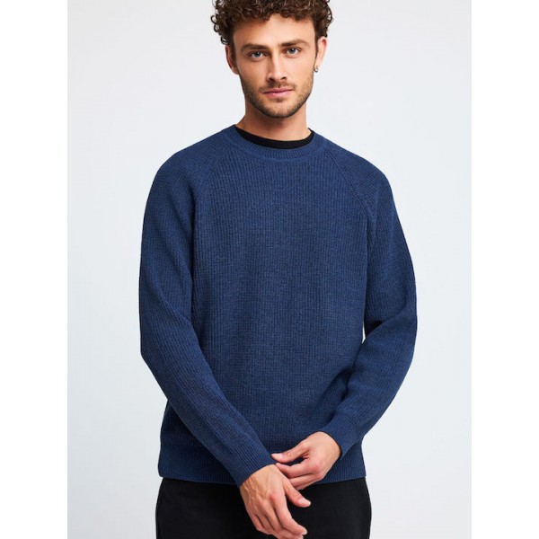 Πλεκτή μπλούζα με ανάγλυφη υφή Garage 55 GAM012-509-09 NAVY Πλεκτή μπλούζα με ανάγλυφη υφή Garage 55 GAM012-509-09 NAVY