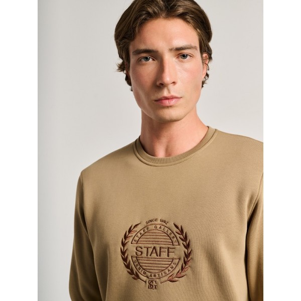 STAFF JEANS Ανδρικό Φούτερ Λαιμοκοψη 64-110.054 Cappuccino STAFF JEANS Ανδρικό Φούτερ Λαιμοκοψη 64-110.054 Cappuccino