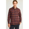FUNKY BUDDHA Ανδρικό καρό πουκάμισο με button-down γιακά  FBM012-016-05 EARTH RED