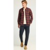 FUNKY BUDDHA Ανδρικό καρό πουκάμισο με button-down γιακά  FBM012-016-05 EARTH RED