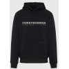 FUNKY BUDDHA Φούτερ με κουκούλα και τύπωμα στο στήθος  FBM012-074-06 BLACK