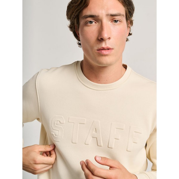 STAFF JEANS Ανδρικό Φούτερ Λαιμοκοψη 64-112.054 CREAM STAFF JEANS Ανδρικό Φούτερ Λαιμοκοψη 64-112.054 CREAM