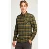 FUNKY BUDDHA Ανδρικό βαμβακερό καρό πουκάμισο FBM012-029-05 DUSTY OLIVE