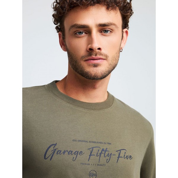 GARAGE 55 Φούτερ λαιμόκοψη με τύπωμα GAM012-510-06 DUSTY OLIVE GARAGE 55 Φούτερ λαιμόκοψη με τύπωμα GAM012-510-06 DUSTY OLIVE