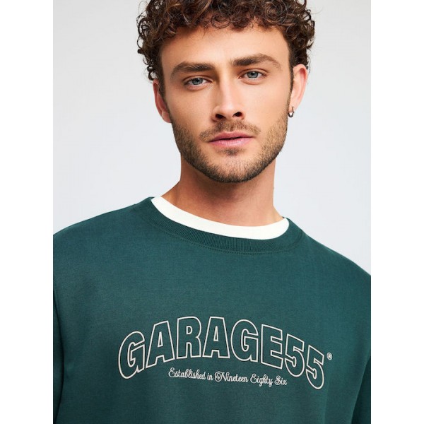 GARAGE 55 Φούτερ λαιμόκοψη με τύπωμα GAM012-509-06 PINE GREEN GARAGE 55 Φούτερ λαιμόκοψη με τύπωμα GAM012-509-06 PINE GREEN