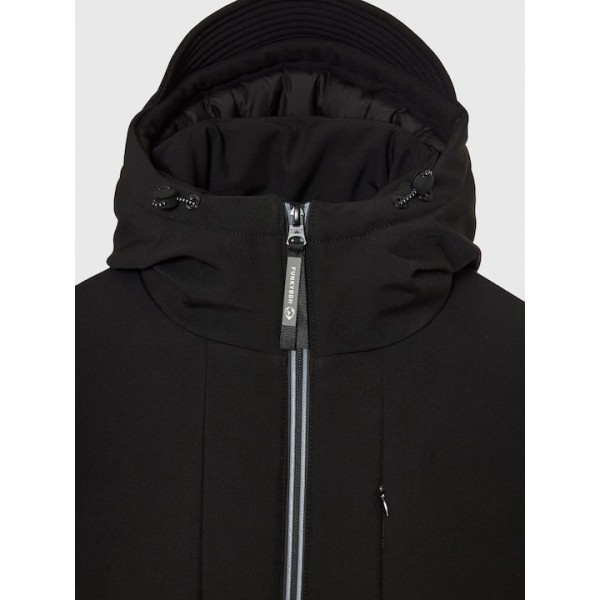 FUNKY BUDDHA Ανδρικό casual μπουφάν με κουκούλα BLACK FBM012-015-01 FUNKY BUDDHA Ανδρικό casual μπουφάν με κουκούλα BLACK FBM012-015-01