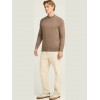 FUNKY BUDDHA Ανδρικό μονόχρωμο half-zip πλεκτό πουλόβερ CIGAR MEL FBM012-003-09 FUNKY BUDDHA Ανδρικό μονόχρωμο half-zip πλεκτό πουλόβερ CIGAR MEL FBM012-003-09
