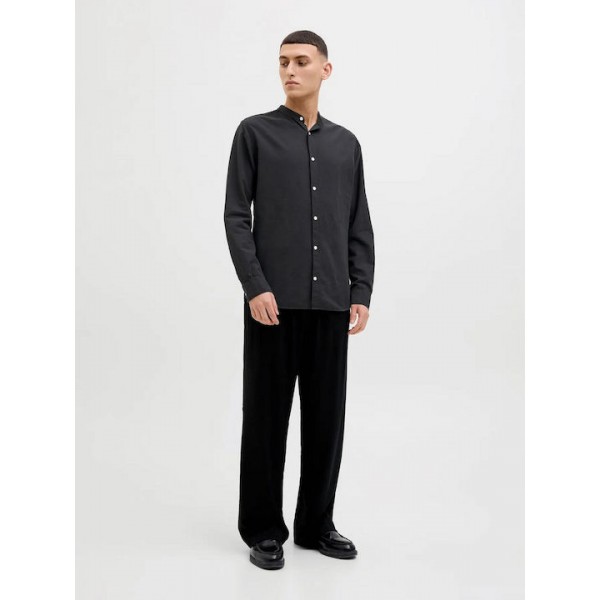 JACK & JONES ΜΑΚΡΥΜΑΝΙΚΟ ΛΙΝΟ ΠΟΥΚΑΜΙΣΟ 12268966 BLACK JACK & JONES ΜΑΚΡΥΜΑΝΙΚΟ ΛΙΝΟ ΠΟΥΚΑΜΙΣΟ 12268966 BLACK