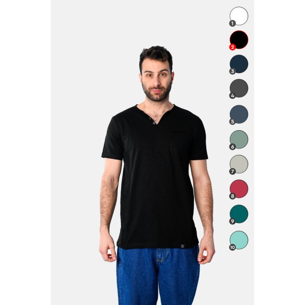 PACO & CO ΑΝΔΡΙΚΟ ΚΟΝΤΟΜΑΝΙΚΟ T-SHIRT 2431823 ANTHRACITE