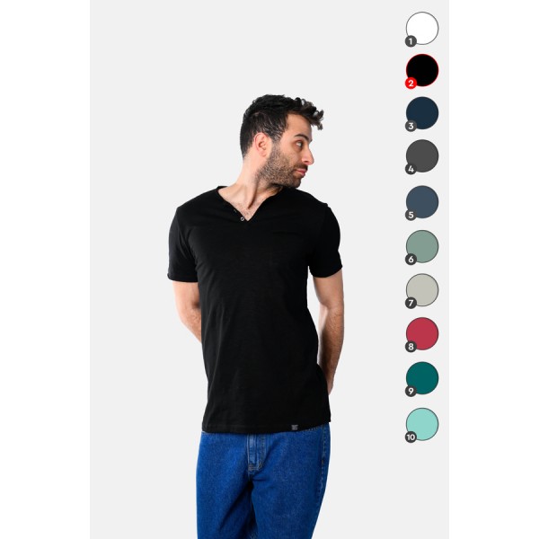 PACO & CO ΑΝΔΡΙΚΟ ΚΟΝΤΟΜΑΝΙΚΟ T-SHIRT 2431823 ANTHRACITE