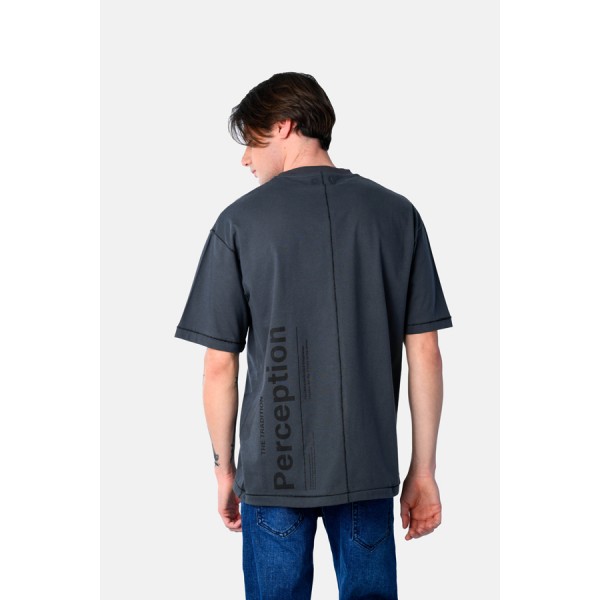 PACO & CO ΑΝΔΡΙΚΟ ΚΟΝΤΟΜΑΝΙΚΟ T-SHIRT 2531080 ANTHRACITE