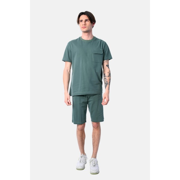 PACO & CO ΑΝΔΡΙΚΟ ΣΕΤ ΚΟΝΤΟΜΑΝΙΚΟ T-SHIRT 2531901 GREEN