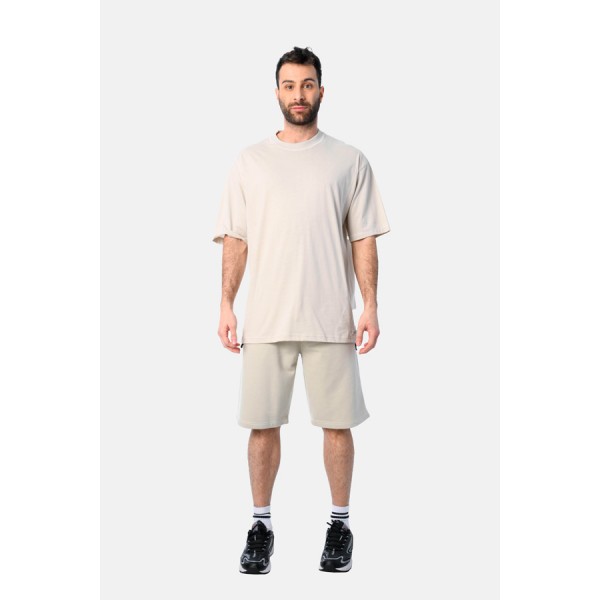 PACO & CO ΑΝΔΡΙΚΟ ΣΕΤ ΚΟΝΤΟΜΑΝΙΚΟ T-SHIRT 2531904 BEIGE	