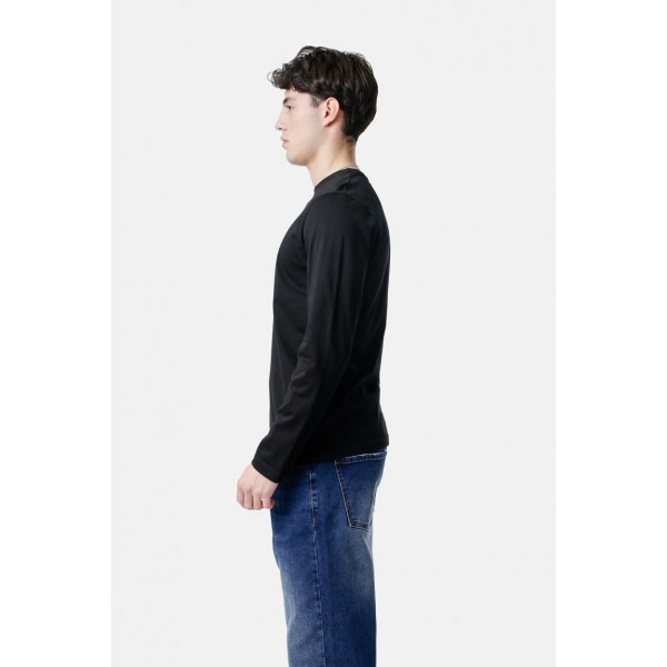 PACO&CO ΑΝΔΡΙΚΗ ΜΑΚΡΥΜΑΝΙΚΗ ΜΠΛΟΥΖΑ ΜΑΥΡΗ 2581002-B PACO&CO ΑΝΔΡΙΚΗ ΜΑΚΡΥΜΑΝΙΚΗ ΜΠΛΟΥΖΑ ΜΑΥΡΗ 2581002-B