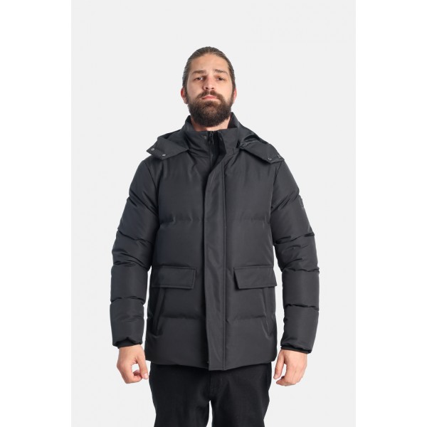 PACO ΜΠΟΥΦΑΝ PARKA ΜΑΚΡΥ ΑΝΔΡΙΚΟ BLACK 2598218