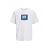 JACK & JONES ΚΟΝΤΟΜΑΝΙΚΟ T-SHIRT WHITE 12268477 JACK & JONES ΚΟΝΤΟΜΑΝΙΚΟ T-SHIRT WHITE 12268477