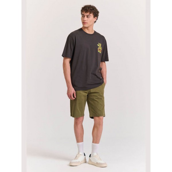 FUNKY BUDDHA ΑΝΔΡΙΚΟ KONTOMANIKO T-SHIRT ANTHRACITE FBM011-055-04 FUNKY BUDDHA ΑΝΔΡΙΚΟ KONTOMANIKO T-SHIRT ANTHRACITE FBM011-055-04