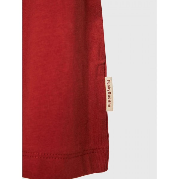 FUNKY BUDDHA ΑΝΔΡΙΚΟ ΚΟΝΤΟΜΑΝΙΚΟ T-SHIRT SPICE BROWN FBM011-097-04 FUNKY BUDDHA ΑΝΔΡΙΚΟ ΚΟΝΤΟΜΑΝΙΚΟ T-SHIRT SPICE BROWN FBM011-097-04