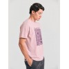 FUNKY BUDDHA ΑΝΔΡΙΚΟ ΚΟΝΤΟΜΑΝΙΚΟ T-SHIRT LILAC FBM011-319-04 FUNKY BUDDHA ΑΝΔΡΙΚΟ ΚΟΝΤΟΜΑΝΙΚΟ T-SHIRT LILAC FBM011-319-04