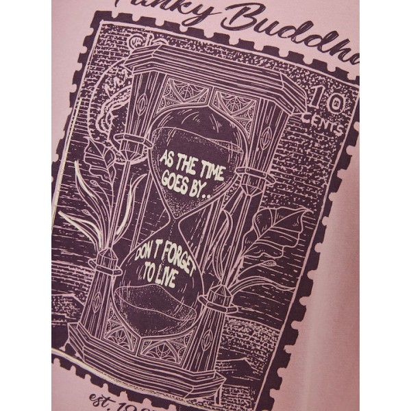 FUNKY BUDDHA ΑΝΔΡΙΚΟ ΚΟΝΤΟΜΑΝΙΚΟ T-SHIRT LILAC FBM011-319-04 FUNKY BUDDHA ΑΝΔΡΙΚΟ ΚΟΝΤΟΜΑΝΙΚΟ T-SHIRT LILAC FBM011-319-04