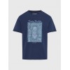 FUNKY BUDDHA ΑΝΔΡΙΚΟ ΚΟΝΤΟΜΑΝΙΚΟ T-SHIRT MIDNIGHT BLUE FBM011-319-04 FUNKY BUDDHA ΑΝΔΡΙΚΟ ΚΟΝΤΟΜΑΝΙΚΟ T-SHIRT MIDNIGHT BLUE FBM011-319-04