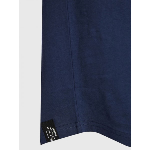 FUNKY BUDDHA ΑΝΔΡΙΚΟ ΚΟΝΤΟΜΑΝΙΚΟ T-SHIRT MIDNIGHT BLUE FBM011-319-04 FUNKY BUDDHA ΑΝΔΡΙΚΟ ΚΟΝΤΟΜΑΝΙΚΟ T-SHIRT MIDNIGHT BLUE FBM011-319-04
