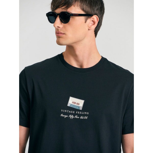 GARAGE 55 ΑΝΔΡΙΚΟ ΚΟΝΤΟΜΑΝΙΚΟ T-SHIRT GAM011-523-04 BLACK GARAGE 55 ΑΝΔΡΙΚΟ ΚΟΝΤΟΜΑΝΙΚΟ T-SHIRT GAM011-523-04 BLACK