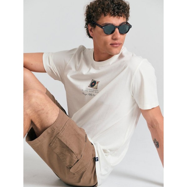 GARAGE 55 ΑΝΔΡΙΚΟ ΚΟΝΤΟΜΑΝΙΚΟ T-SHIRT GAM011-523-04 OFF WHITE GARAGE 55 ΑΝΔΡΙΚΟ ΚΟΝΤΟΜΑΝΙΚΟ T-SHIRT GAM011-523-04 OFF WHITE