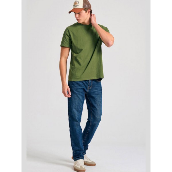 FUNKY BUDDHA ΑΝΔΡΙΚΟ ΚΟΝΤΟΜΑΝΙΚΟ T-SHIRT KHAKI FBM011-001-04 FUNKY BUDDHA ΑΝΔΡΙΚΟ ΚΟΝΤΟΜΑΝΙΚΟ T-SHIRT KHAKI FBM011-001-04