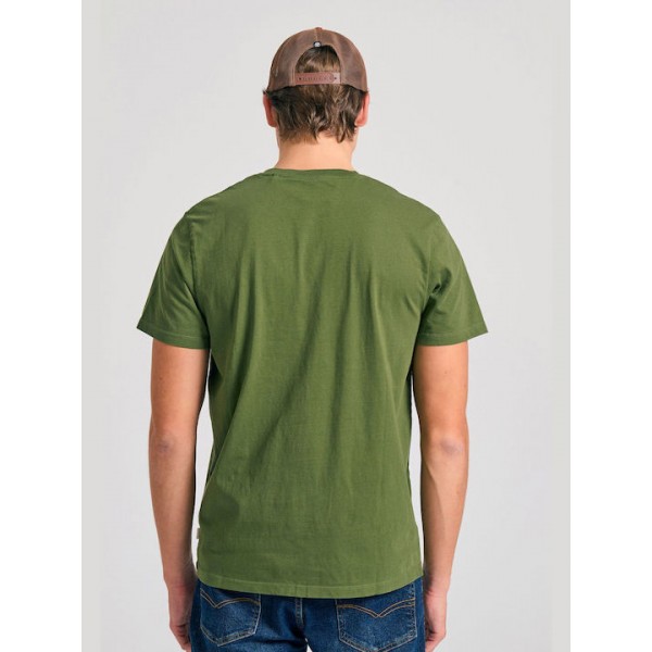 FUNKY BUDDHA ΑΝΔΡΙΚΟ ΚΟΝΤΟΜΑΝΙΚΟ T-SHIRT KHAKI FBM011-001-04 FUNKY BUDDHA ΑΝΔΡΙΚΟ ΚΟΝΤΟΜΑΝΙΚΟ T-SHIRT KHAKI FBM011-001-04