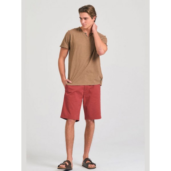 FUNKY BUDDHA ΑΝΔΡΙΚΟ ΚΟΝΤΟΜΑΝΙΚΟ T-SHIRT HAZELNUT FBM011-004-04 FUNKY BUDDHA ΑΝΔΡΙΚΟ ΚΟΝΤΟΜΑΝΙΚΟ T-SHIRT HAZELNUT FBM011-004-04