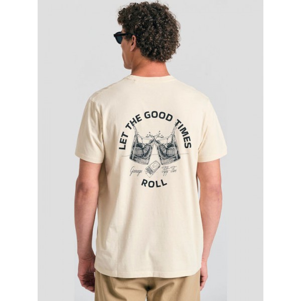 GARAGE 55 ΑΝΔΡΙΚΟ ΚΟΝΤΟΜΑΝΙΚΟ T-SHIRT GAM011-530-04 CHALK GARAGE 55 ΑΝΔΡΙΚΟ ΚΟΝΤΟΜΑΝΙΚΟ T-SHIRT GAM011-530-04 CHALK