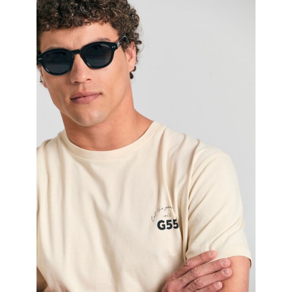 GARAGE 55 ΑΝΔΡΙΚΟ ΚΟΝΤΟΜΑΝΙΚΟ T-SHIRT GAM011-530-04 CHALK GARAGE 55 ΑΝΔΡΙΚΟ ΚΟΝΤΟΜΑΝΙΚΟ T-SHIRT GAM011-530-04 CHALK