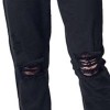 BLACK JEANS  TROUSERS ΜΕ ΣΚΙΣΙΜΑΤΑ ΣΤΟ ΓΟΝΑΤΟ Y380