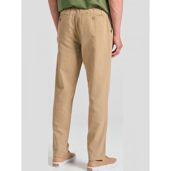 Linen blend garment dyed chino παντελόνι Garage 55 GAM011-511-02 SAND Linen blend garment dyed chino παντελόνι Garage 55 GAM011-511-02 SAND