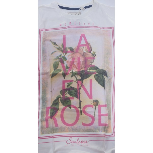 SOULSTAR T-SHIRT ΚΟΝΤΟΜΑΝΙΚΟ FLOWERS ΛΕΥΚΟ SOULSTAR T-SHIRT ΚΟΝΤΟΜΑΝΙΚΟ FLOWERS ΛΕΥΚΟ