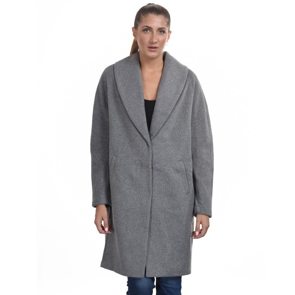 BISTON ΓΥΝΑΙΚΕΙΟ ΜΑΚΡΥ ΠΑΛΤΟ GREY  44-101-028