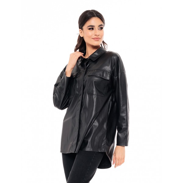 BISTON ΓΥΝΑΙΚΕΙΟ ΜΠΟΥΦΑΝ ΔΕΡΜΑΤΙΝΗ 49-101-021 BLACK