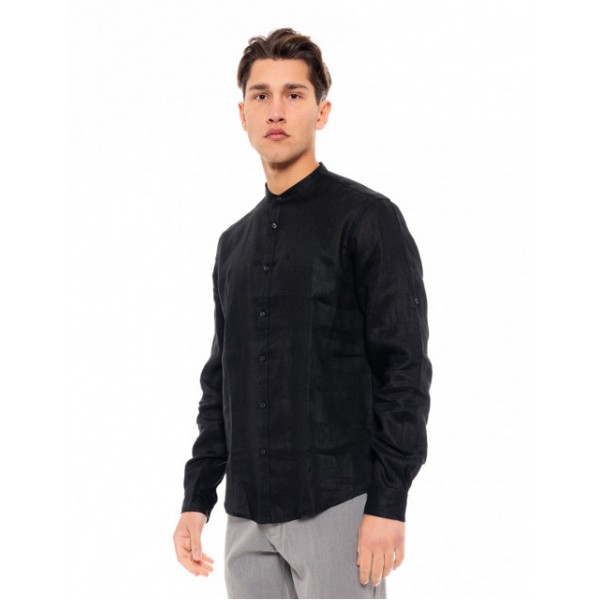 SMART FASHION ΑΝΔΡΙKΟ ΛΙΝΟ ΠΟΥΚΑΜΙΣΟ MAO ΓΙΑΚΑ 49-203-002 BLACK SMART FASHION ΑΝΔΡΙKΟ ΛΙΝΟ ΠΟΥΚΑΜΙΣΟ MAO ΓΙΑΚΑ 49-203-002 BLACK