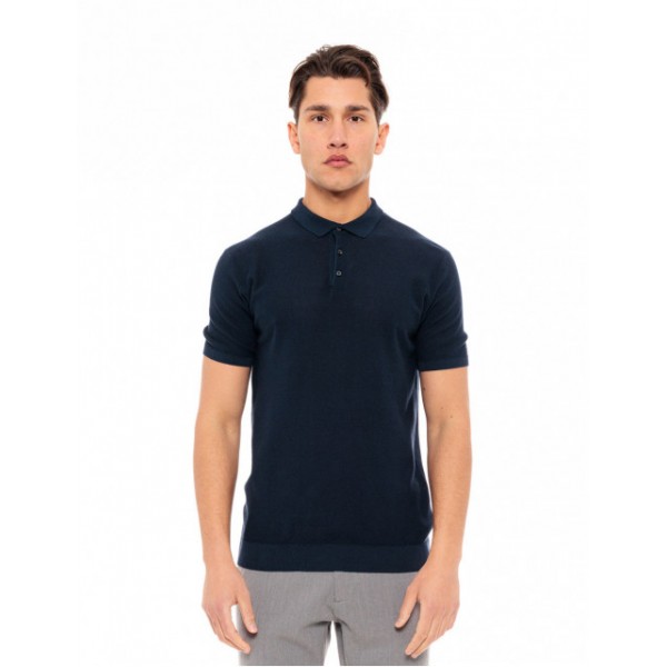 BISTON ΚΟΝΤΟΜΑΝΙΚΟ  T-SHIRT ΠΛΕΚΤΟ POLO  49-206-075 NAVY