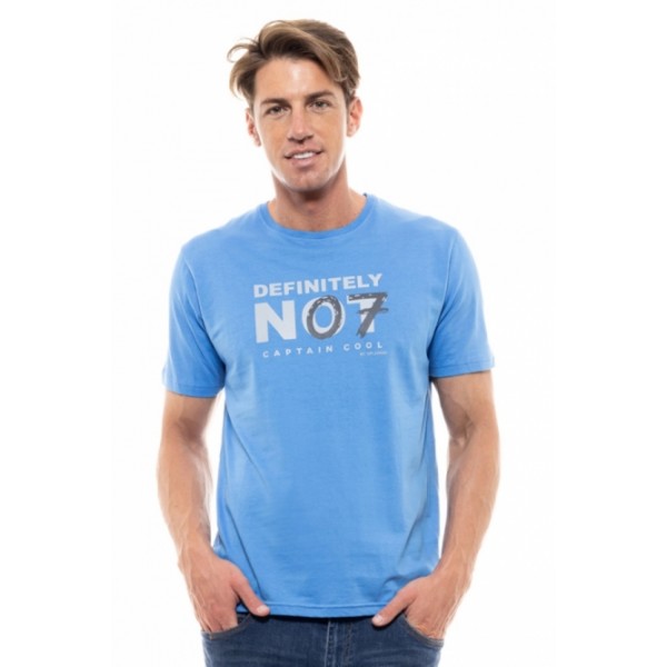 SPLENDID ΚΟΝΤΟΜΑΝΙΚΟ  T-SHIRT ΜΕ ΤΥΠΩΜΑ 47-206-032 ROYAL BLUE